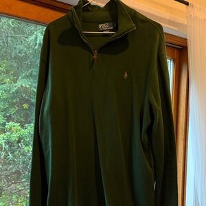 Ralph Lauren Forest Green Quarter-Zip Sweater